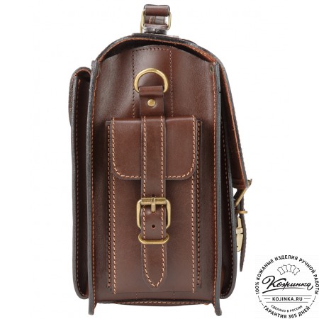 Кожаный портфель-кофр "Адъютант" (тёмно-коричневый)